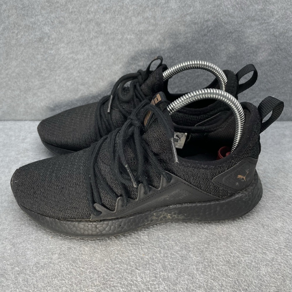 Puma NRGY Neko Women's Size 7 Black Lace Up Knit Running Training Shoes Sneakers
